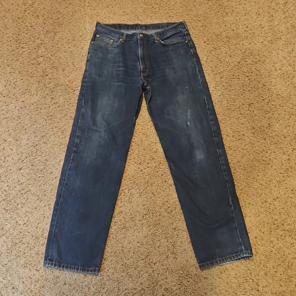 Levis 550 Jeans Mens 38x36‎ Blue Regular Fit Straight Leg Pockets Casual Denim